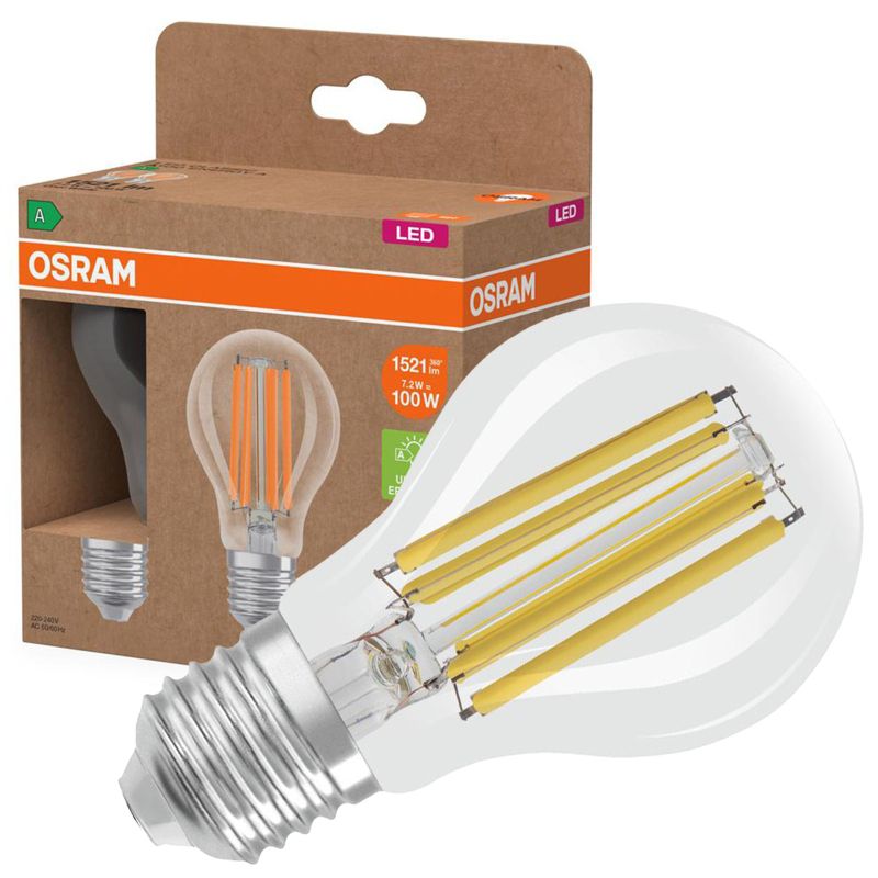 Żarówka LED Osram A60 E27 7.2W 1521lm 4000K 320st Filament 2 szt.
