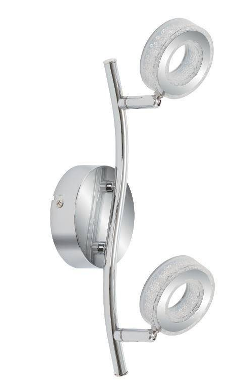 Biały kinkiet LED do salonu ciepła barwa światła VINOLA metal