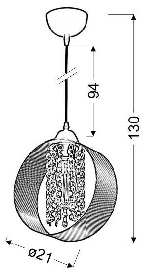 Kawowy zwis sufitowy pojedynczy do salonu ANDARO 1 punkt światła
