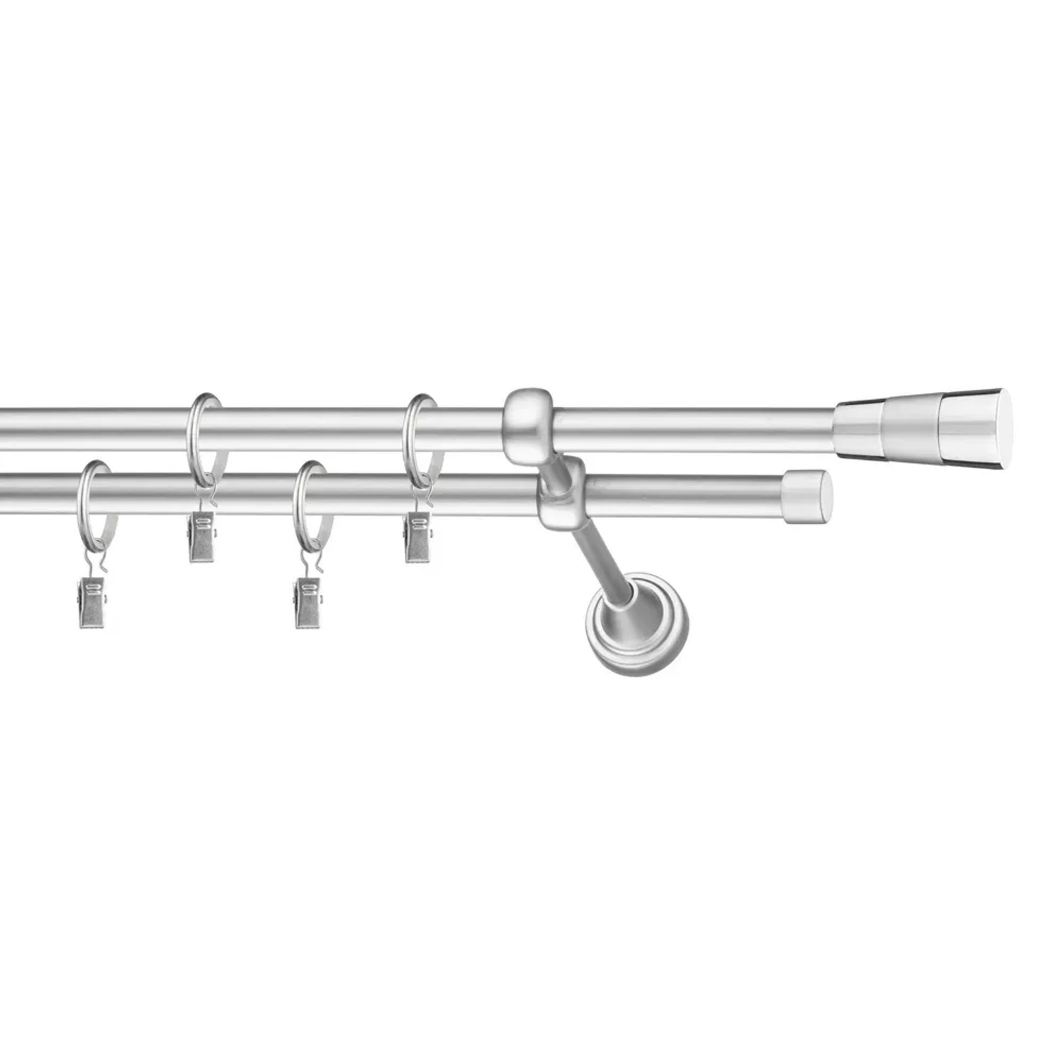 Karnisz DORIS podwójny 16 mm chrom mat 160 cm