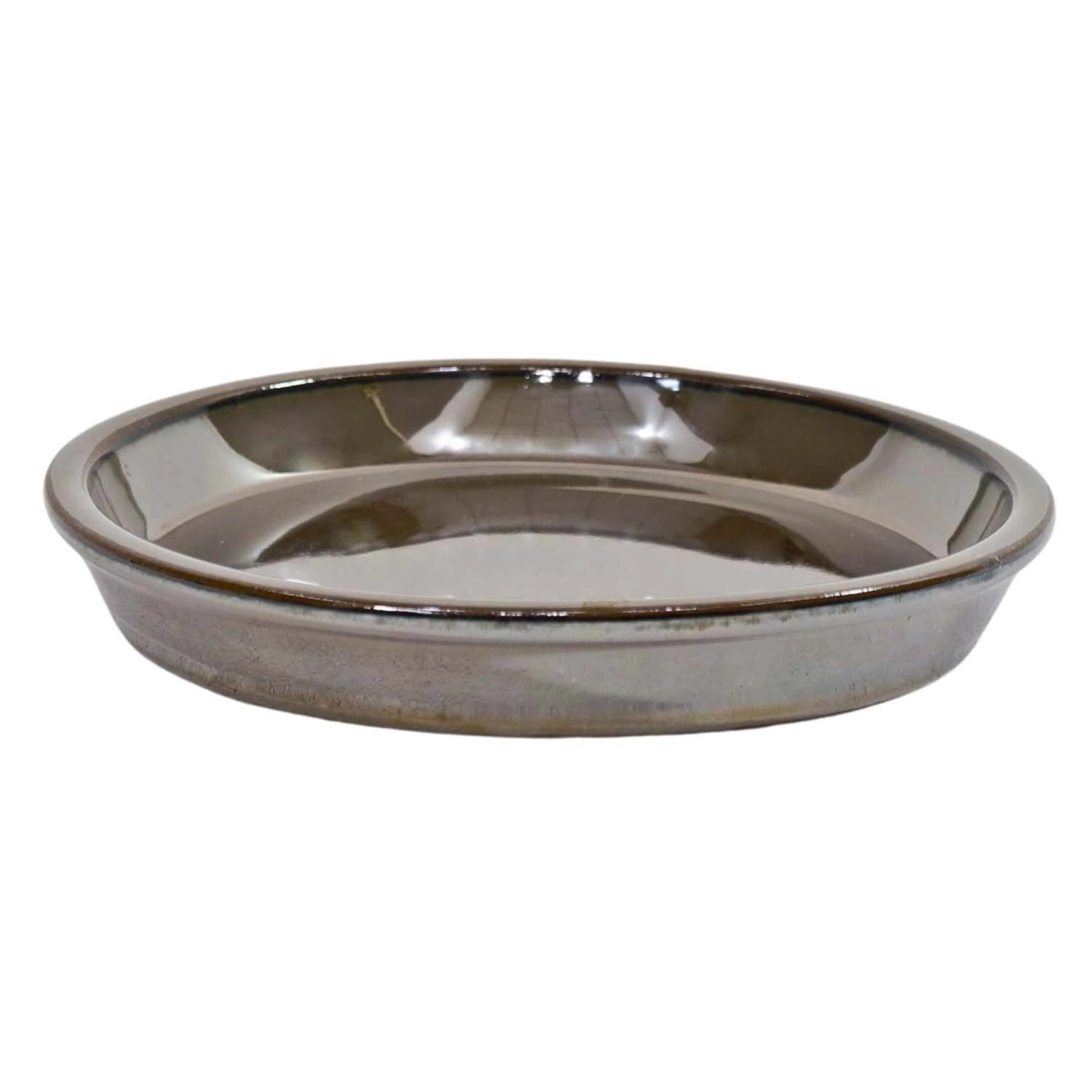 Podstawka ceramiczna brązowa szkliwiona - 41 cm