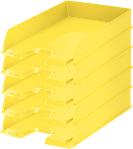 5x Półka na dokumenty Esselte Europost Vivida, A4, plastikowa, żółty