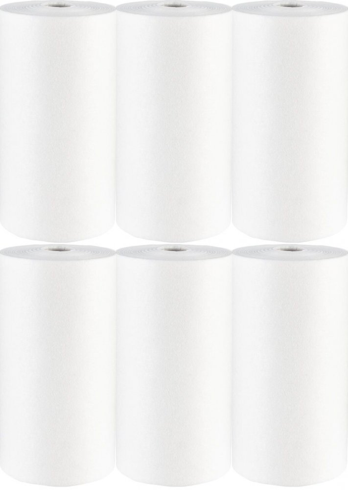 6x Czyściwo włókninowe bezpyłowe Merida UAB707, 1-warstwowe, 30cm x 45m, 1 rolka, biały