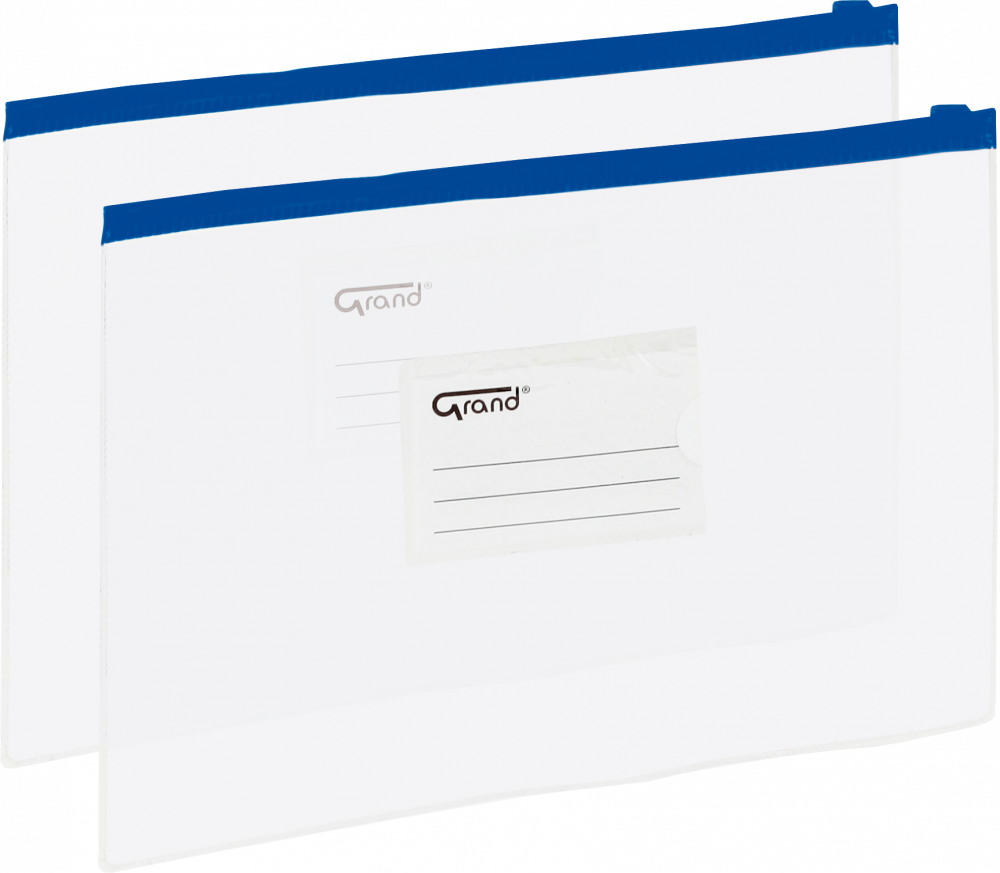 2x Koszulka z suwakiem Grand, A4, niebieski