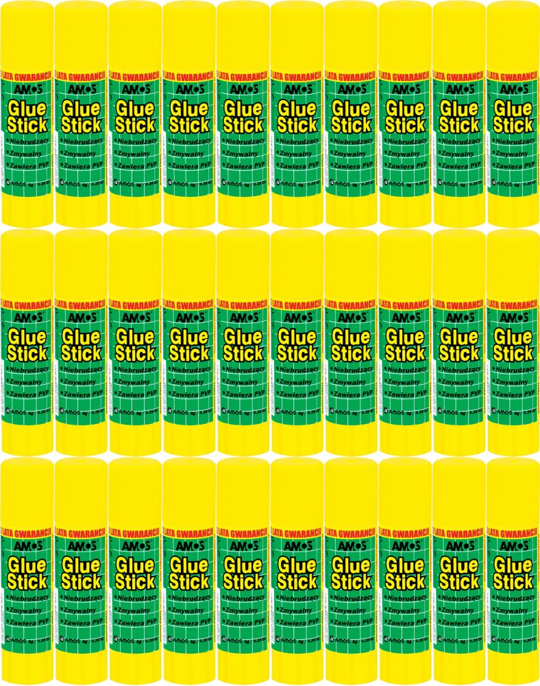 90x Klej biurowy Amos, w sztyfcie, 8g