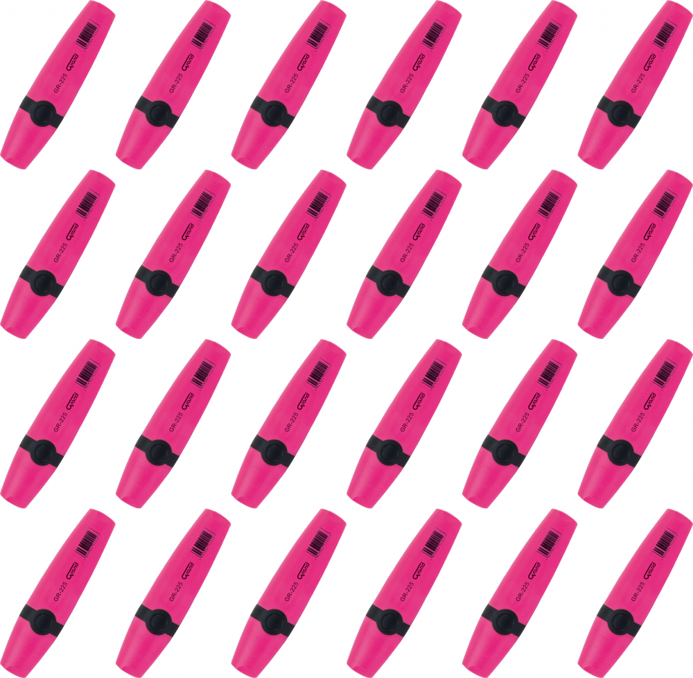 24x Zakreślacz Grand, GR-225, ścięta, różowy