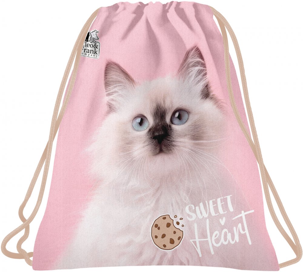 Worek na buty Derform Cleo&Frank 45 (Kot), 41x35cm, różowy