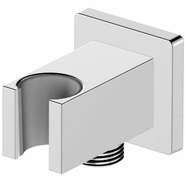 KFA Przyłącze podtynkowe kwadratowe z uchwytem rączki natrysku chrom