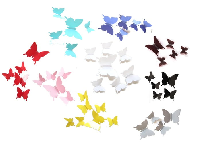 Motyle Motylki 3D PCV na ścianę