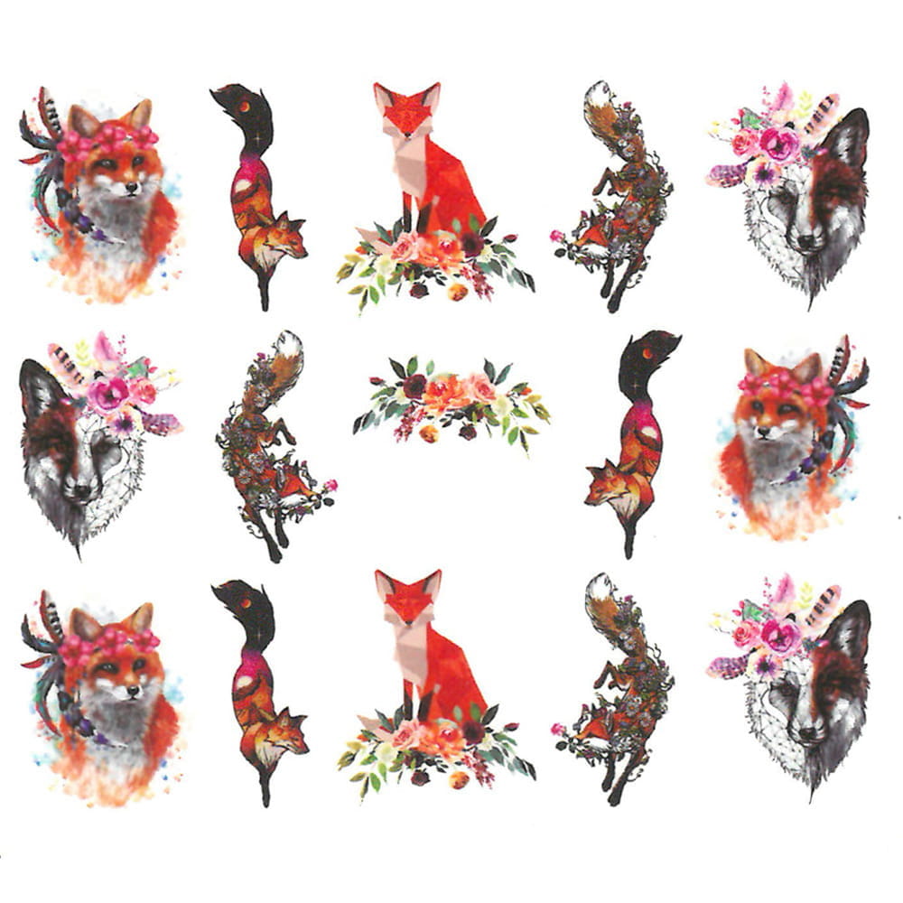 Naklejki wodne do paznokci zwierzęta YZW-3075