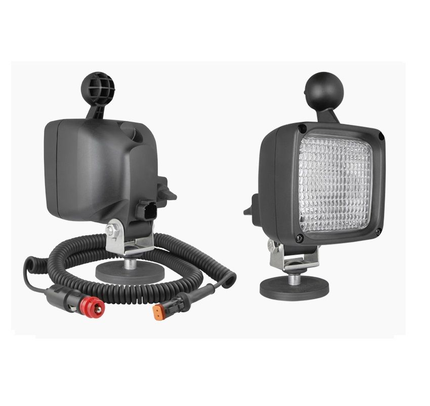 Halogenowa lampa robocza z uchwytem magnetycznym i przewodem spiralnym DT06-2S H3 12V LKR5.39918 Wesem