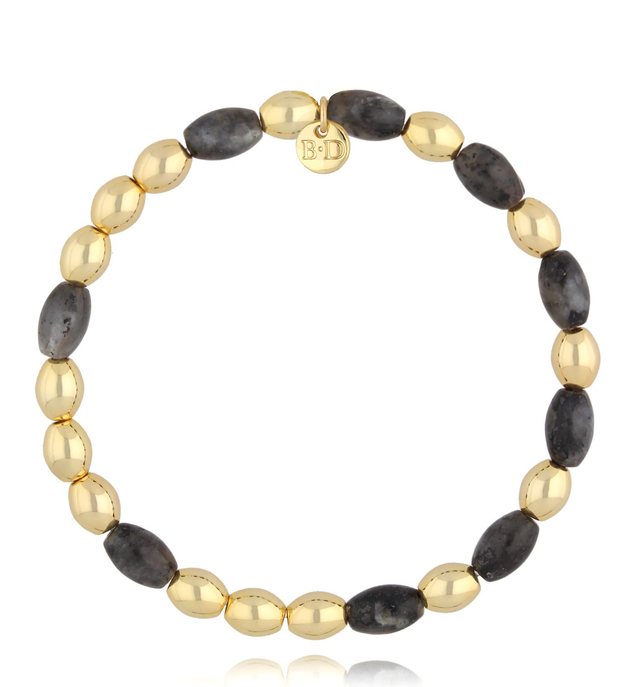 Bransoletka złota z labradorytami Miranda - By Dziubeka