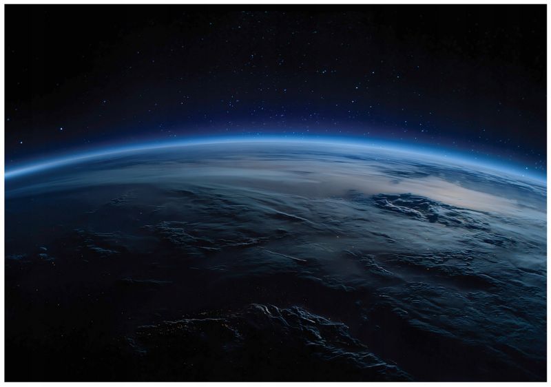 Fototapeta WALLARENA Dla Dzieci Na Flizelinie Ziemia Planety Kosmos Niebieski 300x210 cm 16039VX6 1 szt.