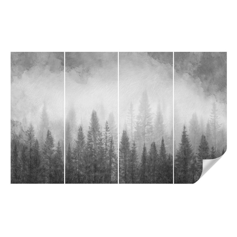 Fototapeta samoprzylepna Wallfluent 416x254 cm Leśna mgła Dla Miłośników Natury I Minimalizmu 1 szt.
