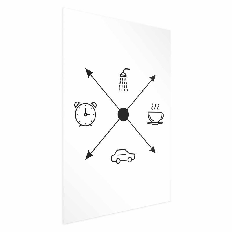 Plakat Artgeist Harmonogram dnia 40x60 cm bez ramy 1 szt