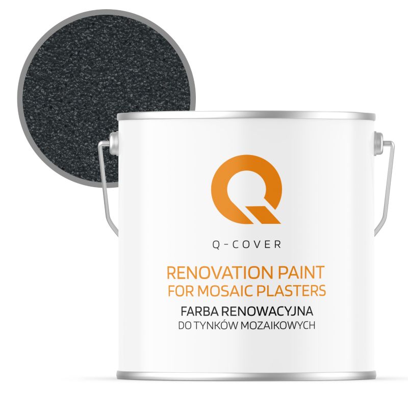 Farba Renowacyjna dla Tynku Mozaikowego Q-Cover Antracyt RAL7016 5L