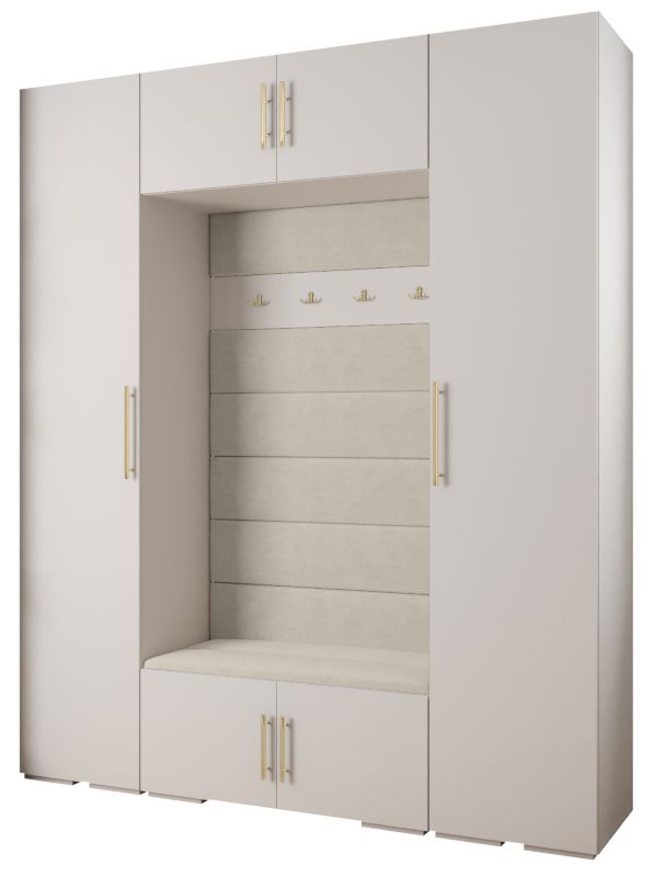 Garderoba do przedpokoju Abiks INOVA 3 Z13 biały+złoty+manila02 1 szt.