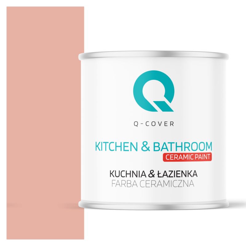 Farba Ceramiczna Kuchnia & Łazienka Q-Cover Łososiowy jasny H5551 Głęboki Mat 2L
