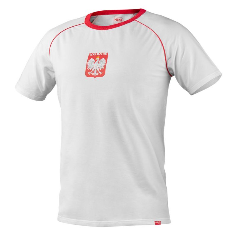 T-shirt kibica NEO TOOLS Polska XL biało-czerwony 1 szt.