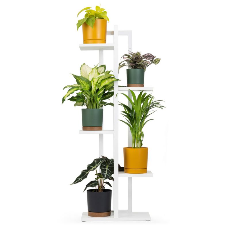 Kwietnik Songmics stojak na kwiaty biały 5-poziomowy na 6 doniczek 1szt