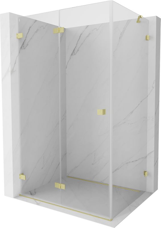 Kabina prysznicowa Mexen Lunar-F złota szczotkowana 85x70 cm 1 szt.