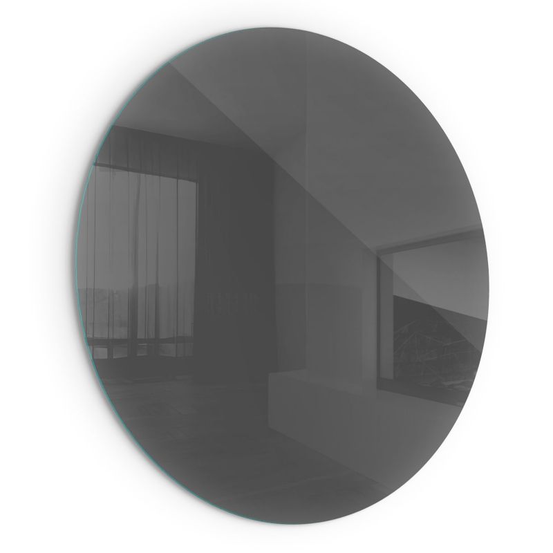 Podkładka Szklana Wallfluent fi80 cm Ochrona Podłogi przed Kominkiem Kolor Szaro-brązowy 1 szt.