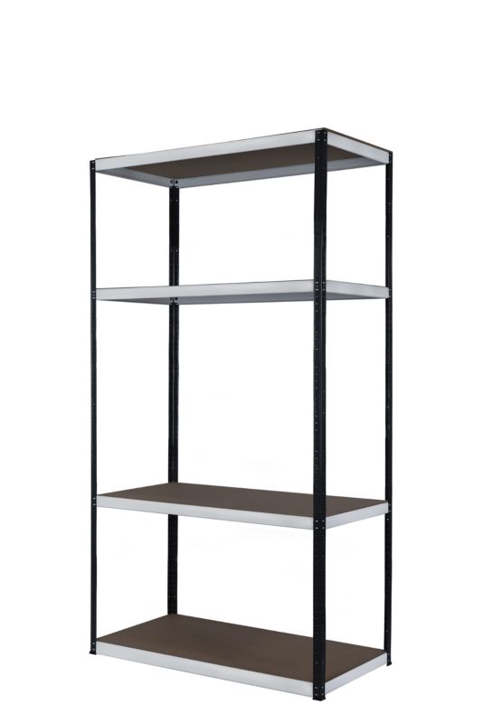 Regał metalowy MODO24 magazynowy garażowy grafitowo-biały helios 180x120x45 cm 4 półki po 350 kg 1 szt.