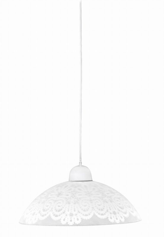 Lampa wisząca Candellux Bilbao 9302 biała 30 cm szerokości 1xE27 x 60W 1 szt.