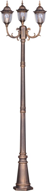 Latarnia ogrodowa Kaja Vasco czarna-złoto 3 x E27 x 60W IP44 wym: 235 x 60 x 27 cm - 1 szt.