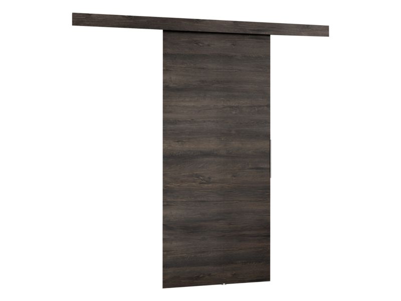 Drzwi przesuwne wewnętrzne MIRJAN 24 Malibu 90 + samodomykacz jesion ciemny 1 kpl.
