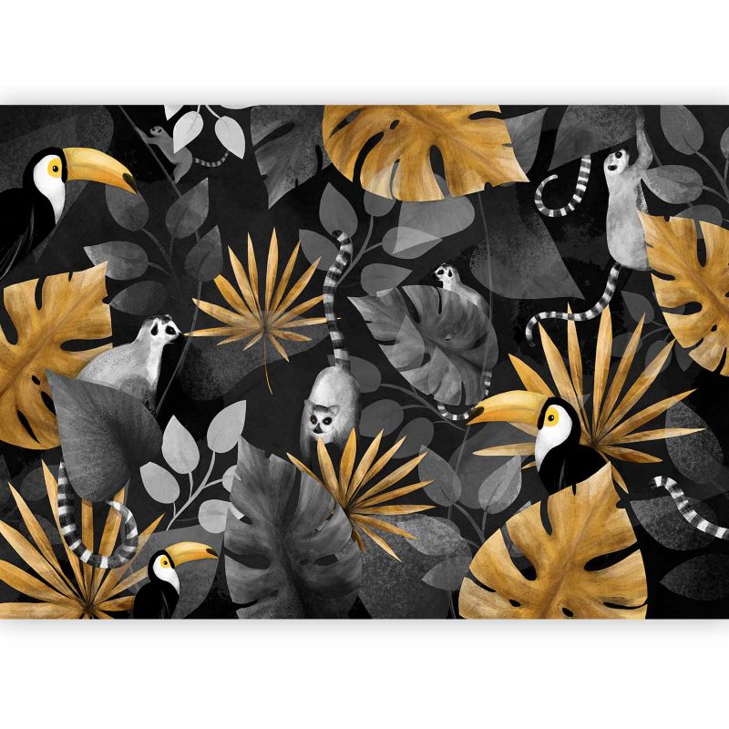 Fototapeta samoprzylepna Artgeist Kwiaty czarna 98x70 (2 części) 10025ac rolka 1 szt