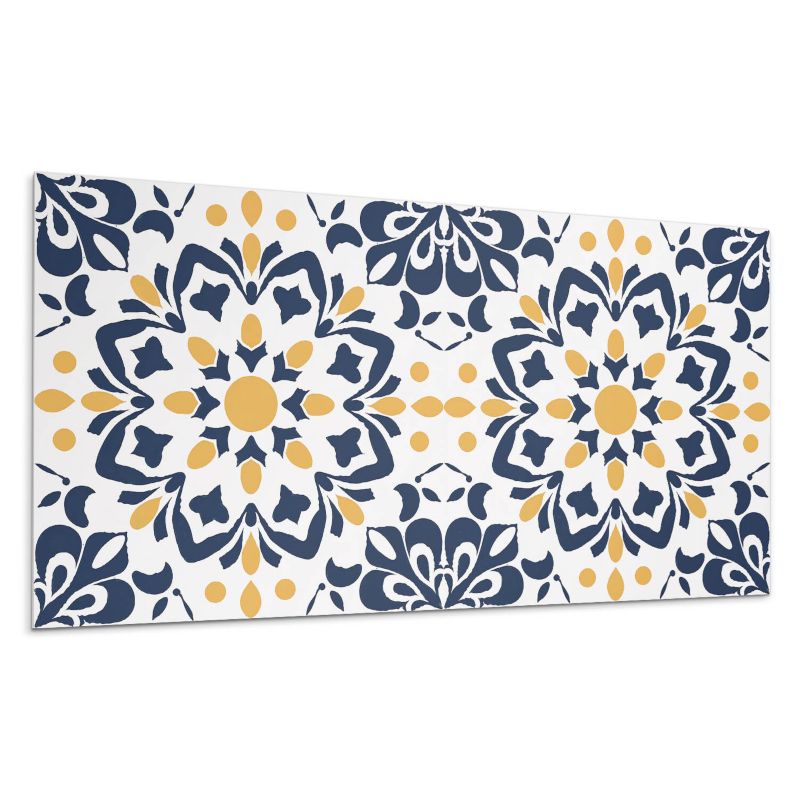 Panel samoprzylepny Wallfluent 100x50 cm Mandala z motywem kwiatów 1 szt.