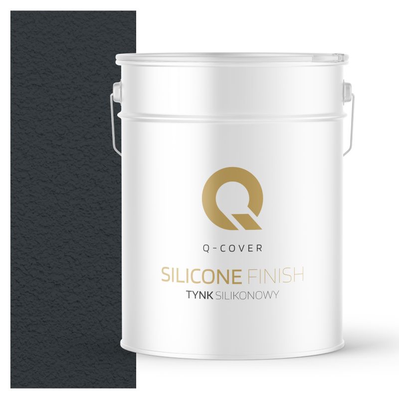 Tynk Silikonowy Elewacyjny Baranek 3.0mm Q-Cover Antracyt RAL7016 15KG