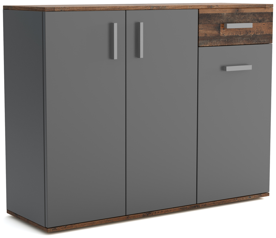 Trzydrzwiowa komoda do przedpokoju z szufladą JOVITA