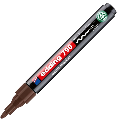 Marker olejowy edding e-790 PCR, okrągła, 2-3 mm, brązowy