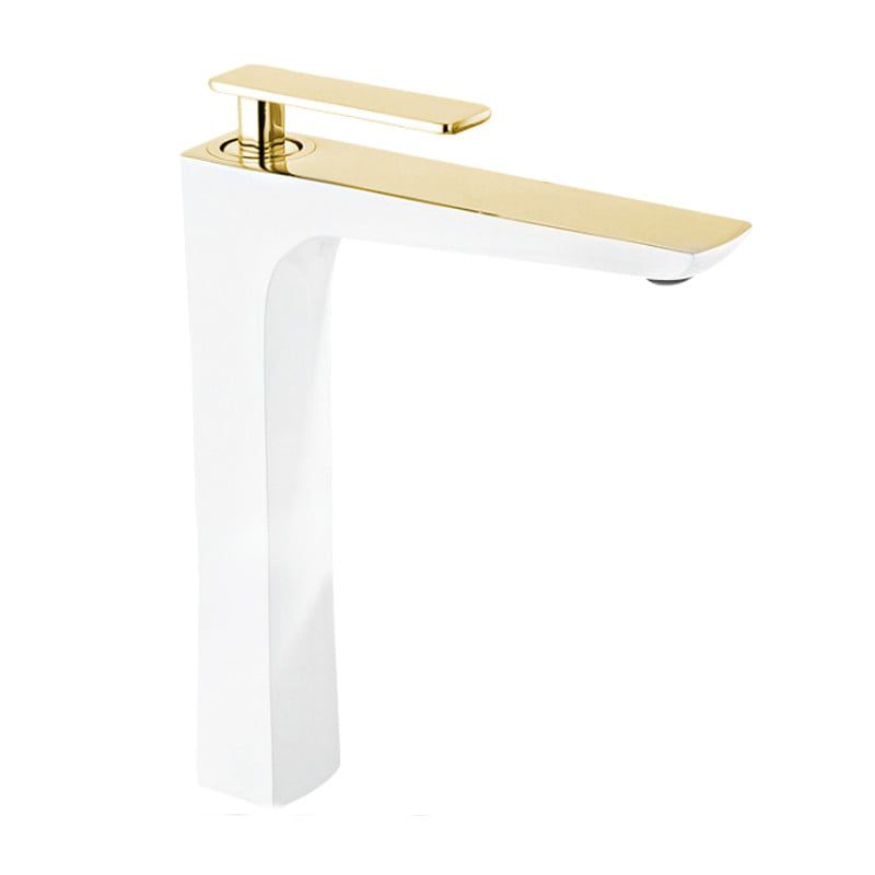 Bateria umywalkowa wysoka Mexen Indus biały/złoty 27 cm 1 szt.