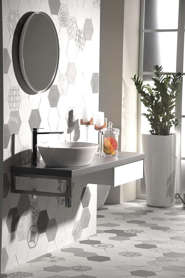 Sapho Float lustro 60 cm okrągłe z oświetleniem LED biały połysk barwa neutralna 22559