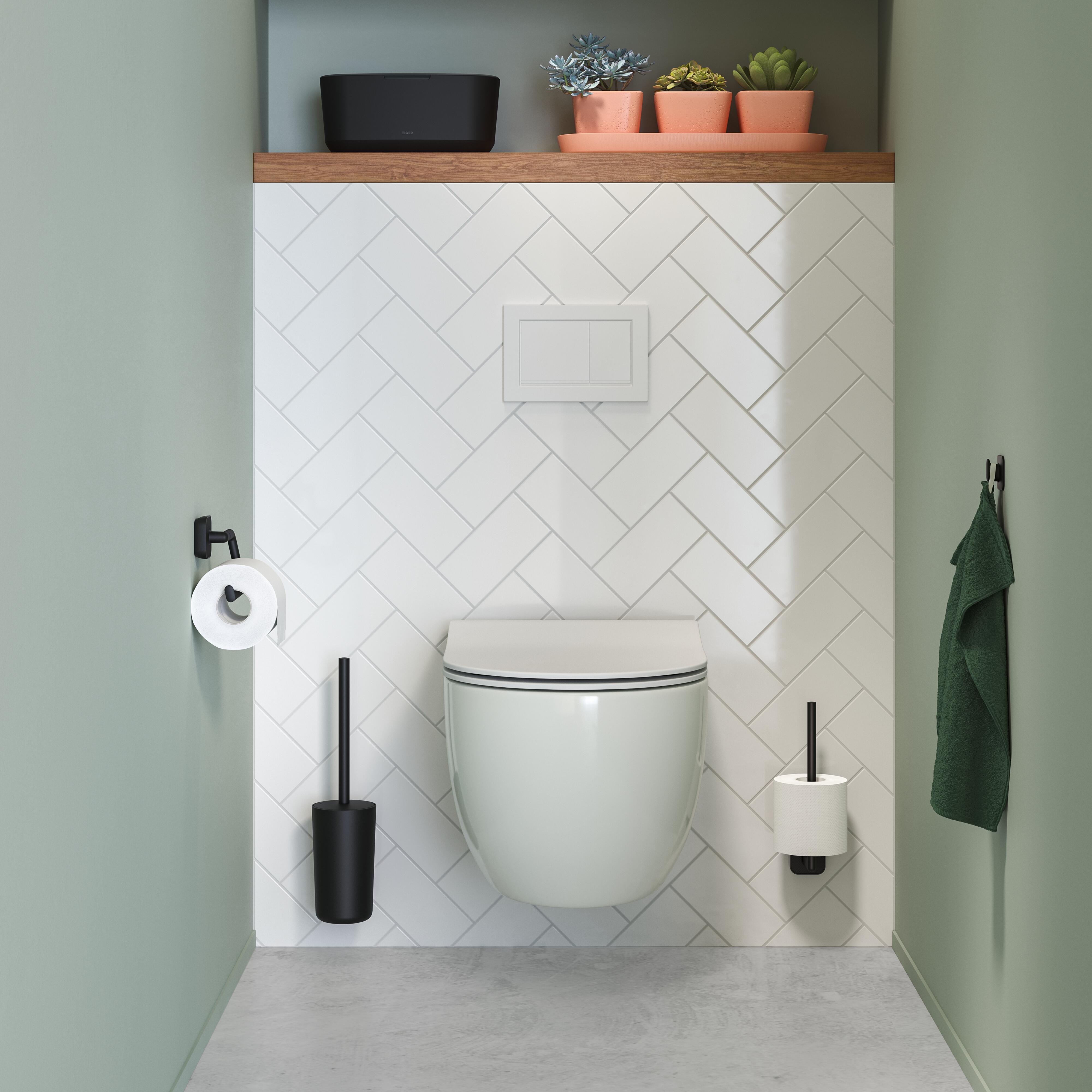 Tiger Carv szczotka toaletowa wisząca czarna 800245 - Wysyłka w 24h