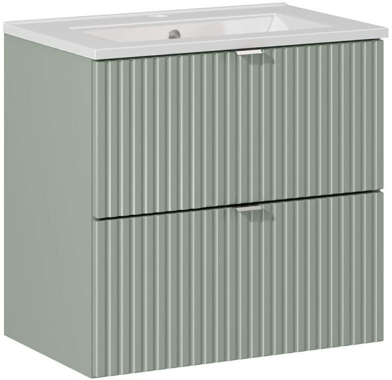Comad Line Reed Green szafka 60 cm podumywalkowa wisząca z umywalką zielona SET-LRG 60CM S DANCE - Wysyłka w 24h
