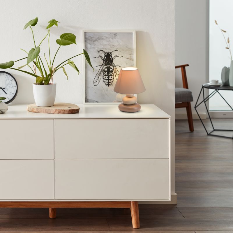 Brilliant Paolo lampa stołowa 1x40W brązowa 92907/20