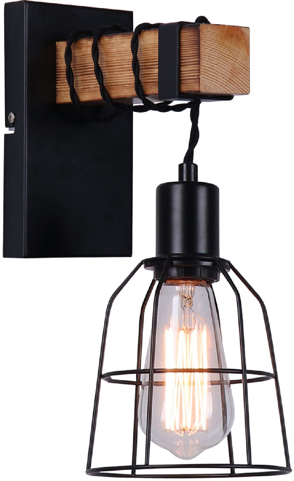 Italux Ponte kinkiet 1x60 W czarny WL-4290-1-L