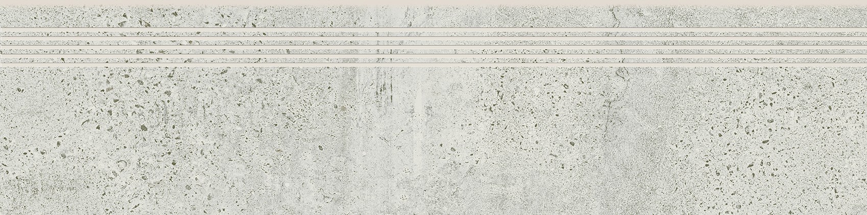 Opoczno Newstone Light Grey Steptread stopnica podłogowa 29,8x119,8 cm szary mat