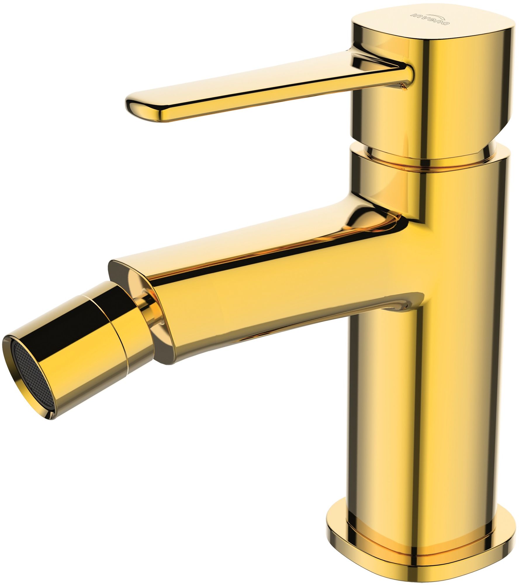 Invena Glamour bateria bidetowa stojąca złota BB-02-009