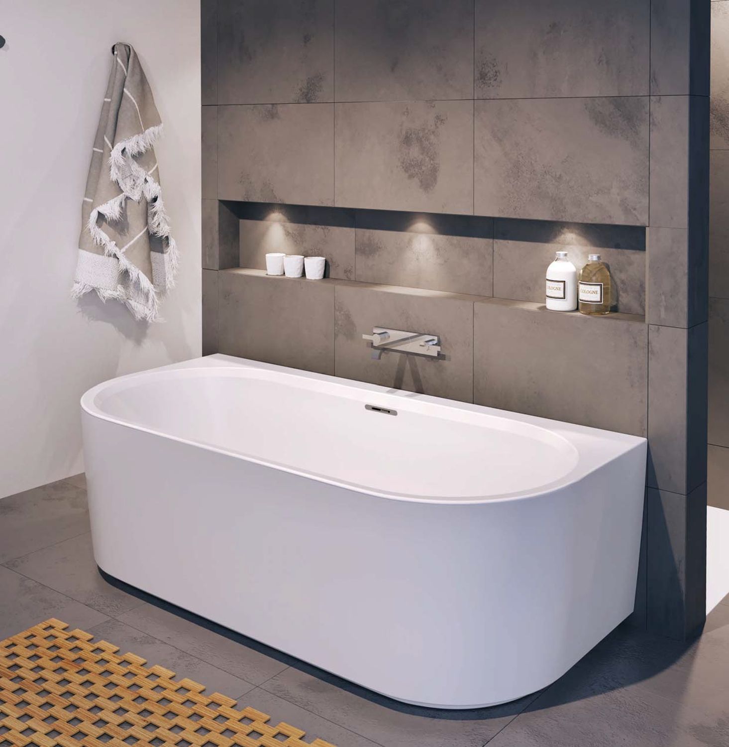 Riho Desire wanna przyścienna 184x84 cm prostokątna biała B089011005