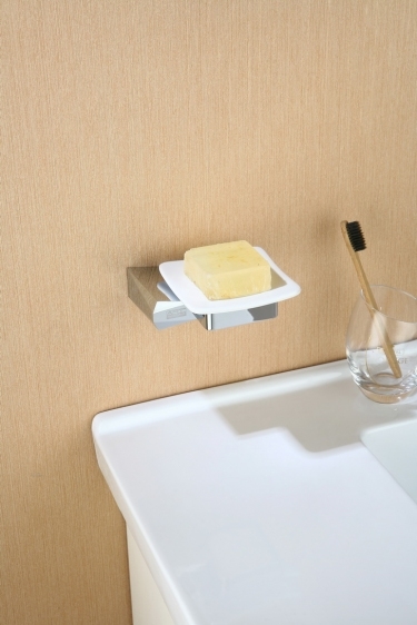 Art Platino Rok mydelniczka naścienna chrom/biały ROK-87070