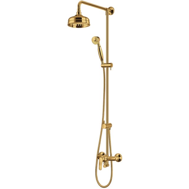 OMNIRES System prysznicowy ART DECO natynkowy złoty połysk AD5144GL