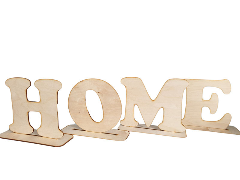 Napis HOME, naturalne drewno 15cm