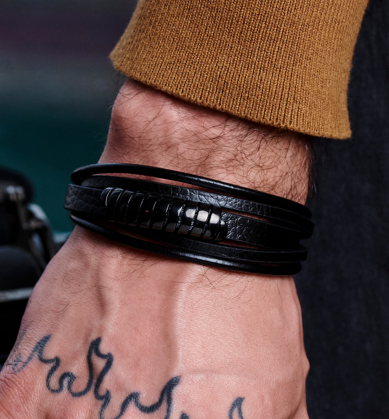 Bransoletka męska skórzana Agustín BMITC0745