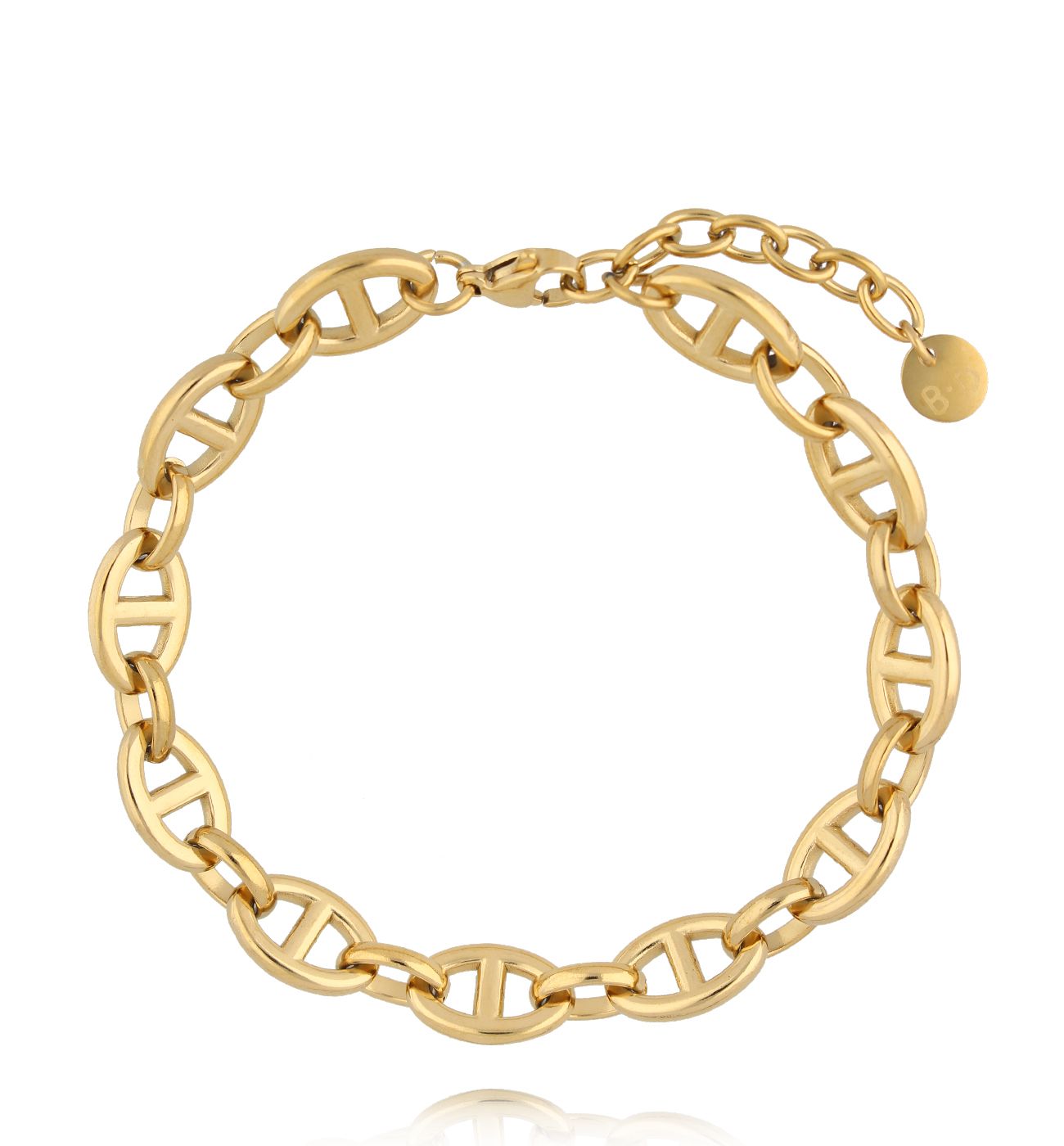 Bransoletka ze złotym łańcuchem BSY0312 - By Dziubeka