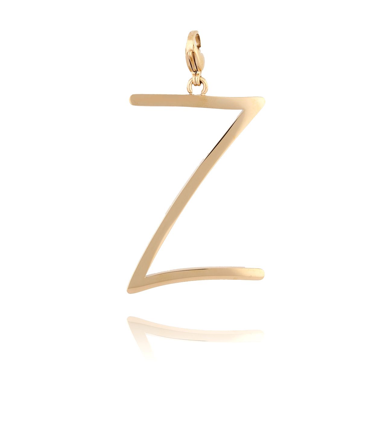 Zawieszka ze stali szlachetnej złota literka Z Alphabet NAT0064